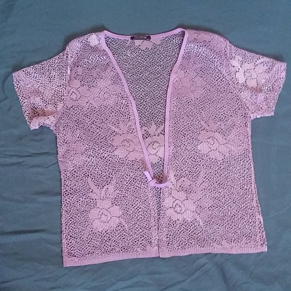 Purple floral vest